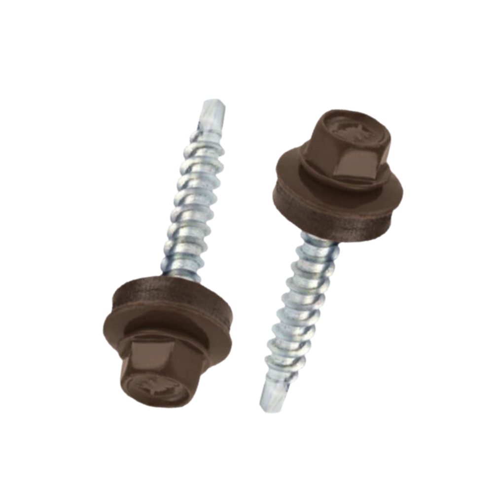 Șurub Autoforant 19mm Maro RAL 8017 - Garnitura Cauciuc